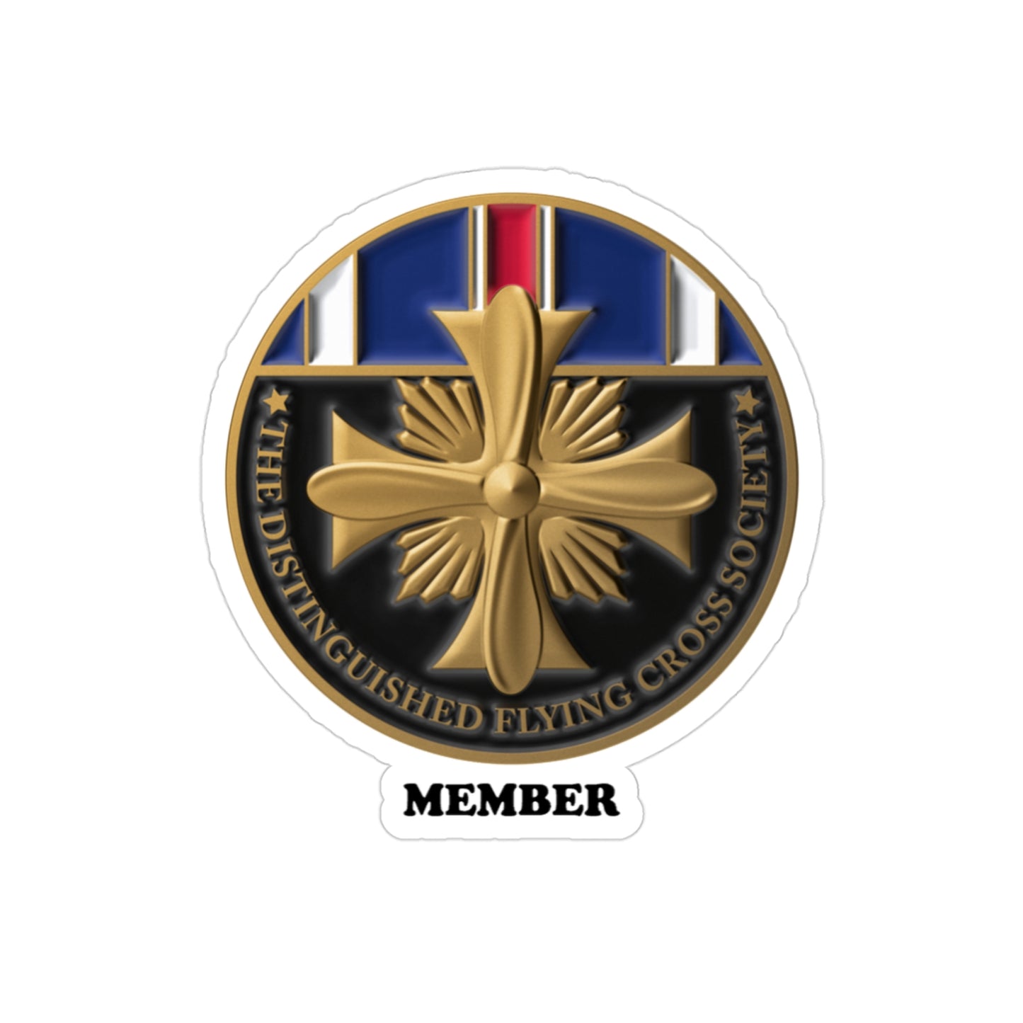 Sticker - DFC Society Challenge Coin - Member Transparent Outdoor Sticker, Die-Cut, 1pc