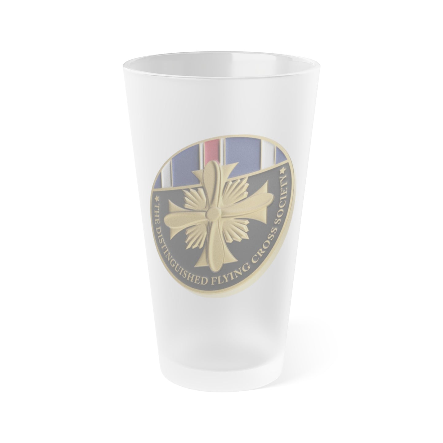 DFC Society Challenge Coin Frosted Pint Glass, 16oz