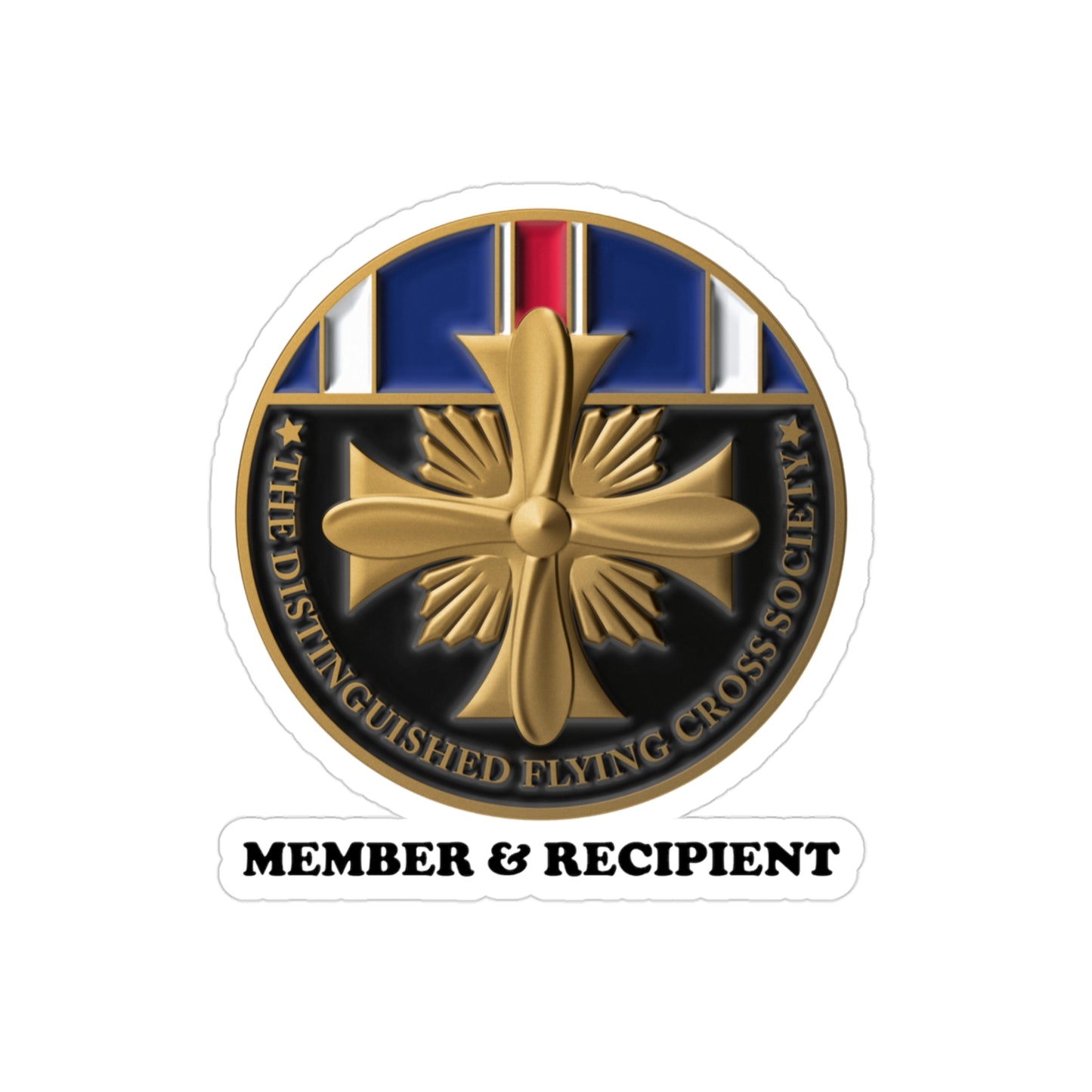 Sticker - DFC Society Challenge Coin - Member & Recipient Transparent Outdoor Sticker, Die-Cut, 1pc