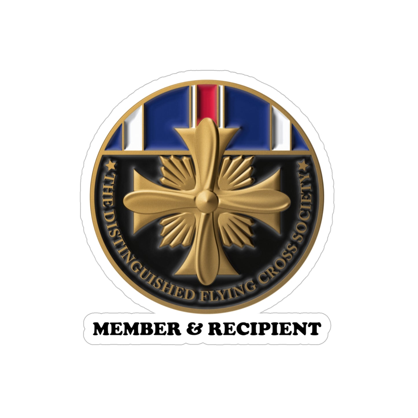 Sticker - DFC Society Challenge Coin - Member & Recipient Transparent Outdoor Sticker, Die-Cut, 1pc