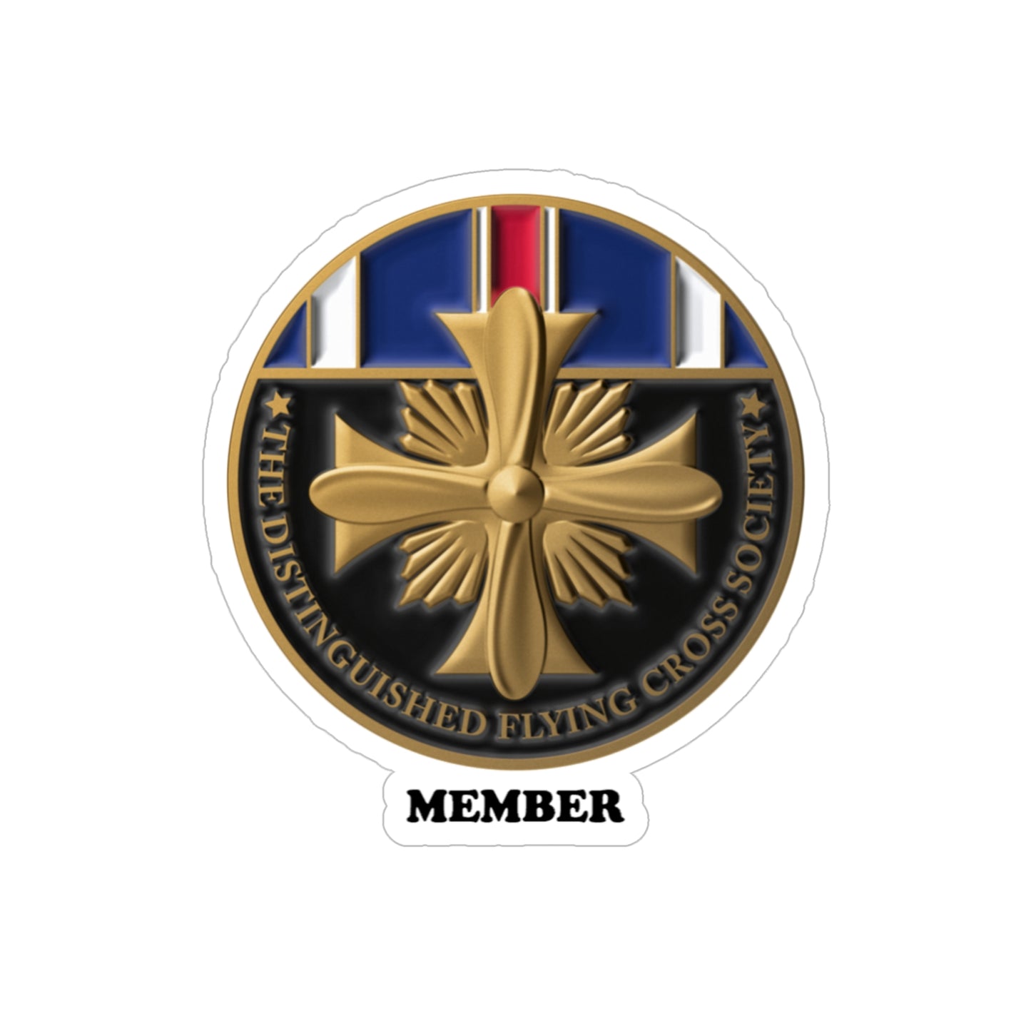 Sticker - DFC Society Challenge Coin - Member Transparent Outdoor Sticker, Die-Cut, 1pc
