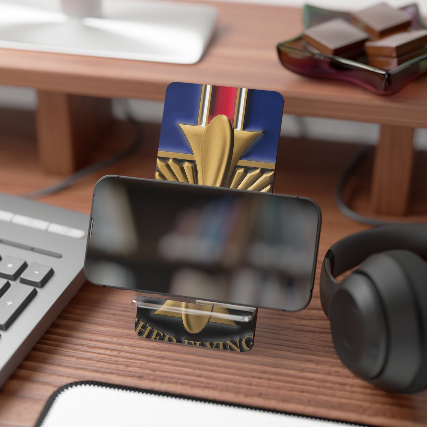 Mobile Display Stand for Smartphones - DFC Society Challenge Coin Wrap