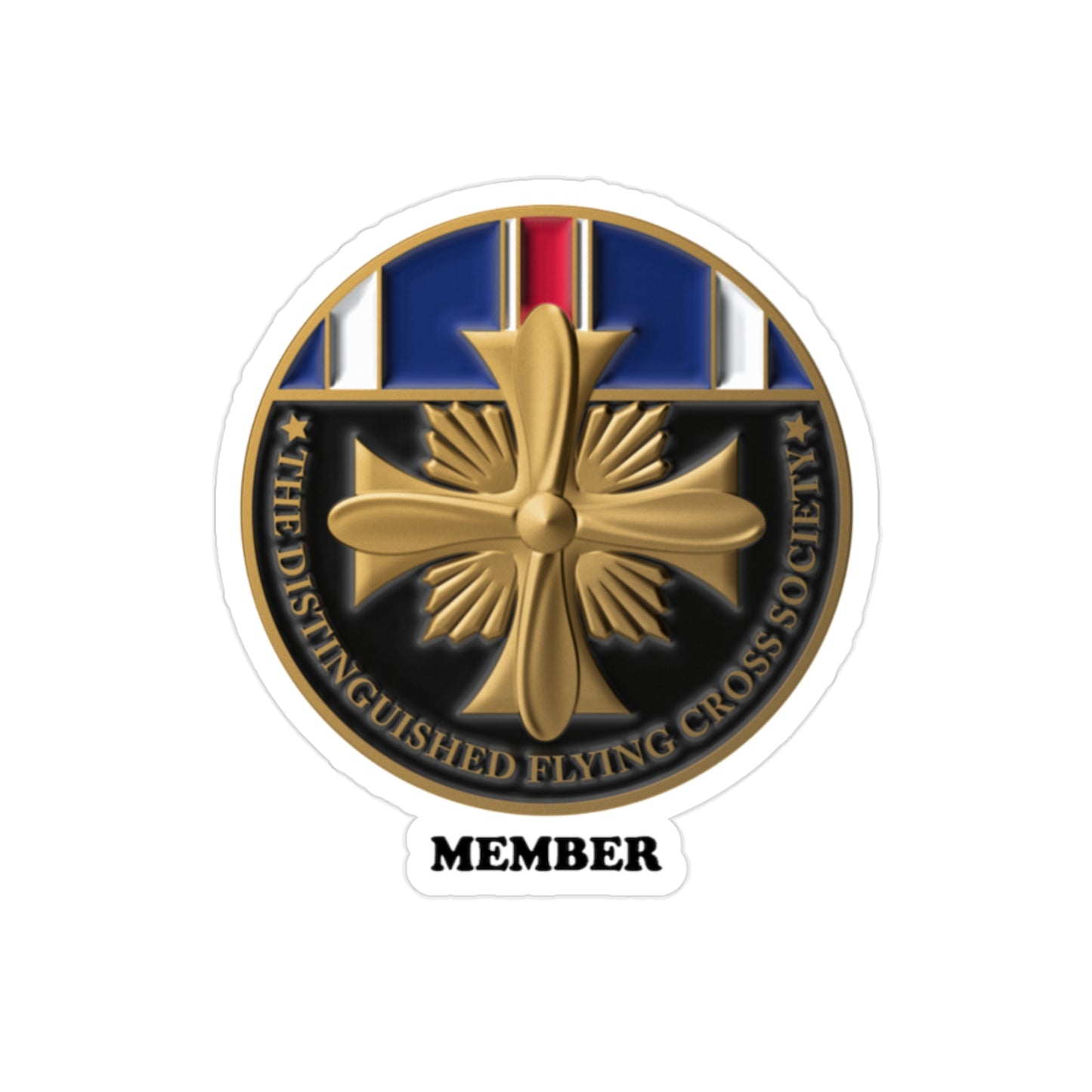 Sticker - DFC Society Challenge Coin - Member Transparent Outdoor Sticker, Die-Cut, 1pc