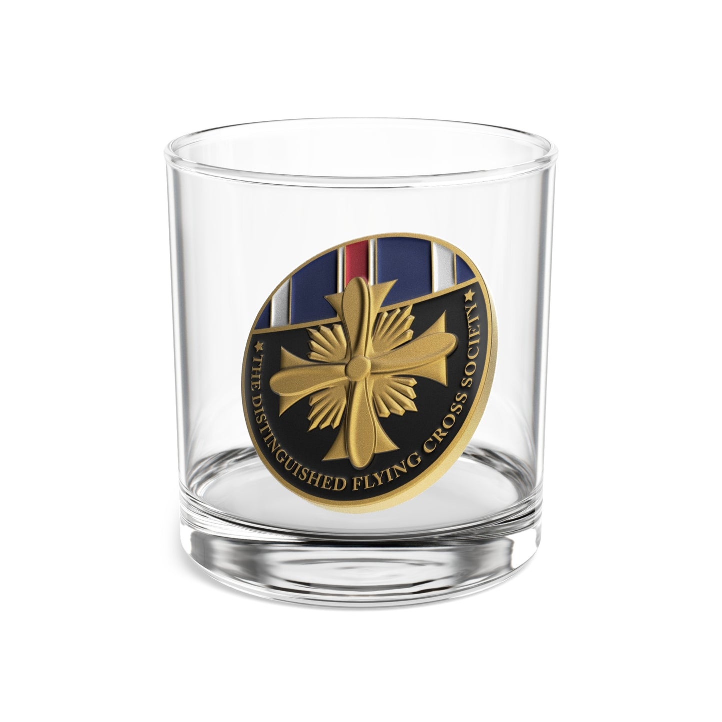 DFC Society Challenge Coin Rocks Glass, 10oz