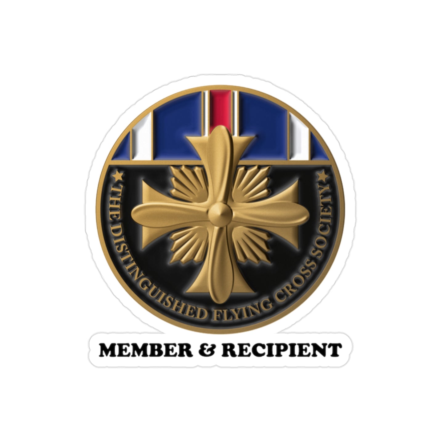 Sticker - DFC Society Challenge Coin - Member & Recipient Transparent Outdoor Sticker, Die-Cut, 1pc